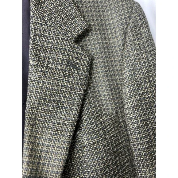 VTG Yves Saint Laurent forDillards Silk Wool Blazer Jacket Size 46R Tweed